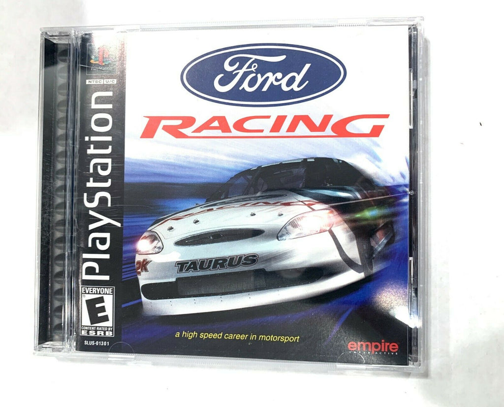 FORD RACING Sony Playstation PS1 Game COMPLETE CIB Tested + Working!