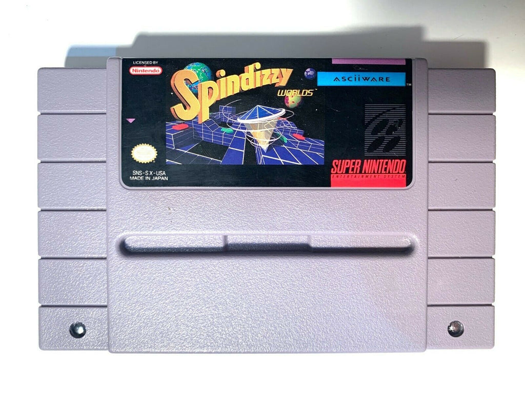 Spindizzy Worlds SUPER NINTENDO SNES GAME Tested + Working & Authentic!