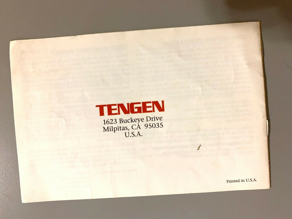 MS. PAC-MAN Tengen Nintendo NES Original Instruction Manual Only Booklet Book