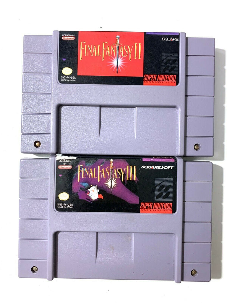 Final Fantasy 2 & 3 - Super Nintendo SNES Game Lot Tested, Working & Authentic!