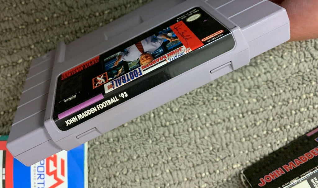 John Madden Football 93 (Super Nintendo SNES) Complete in Box CIB