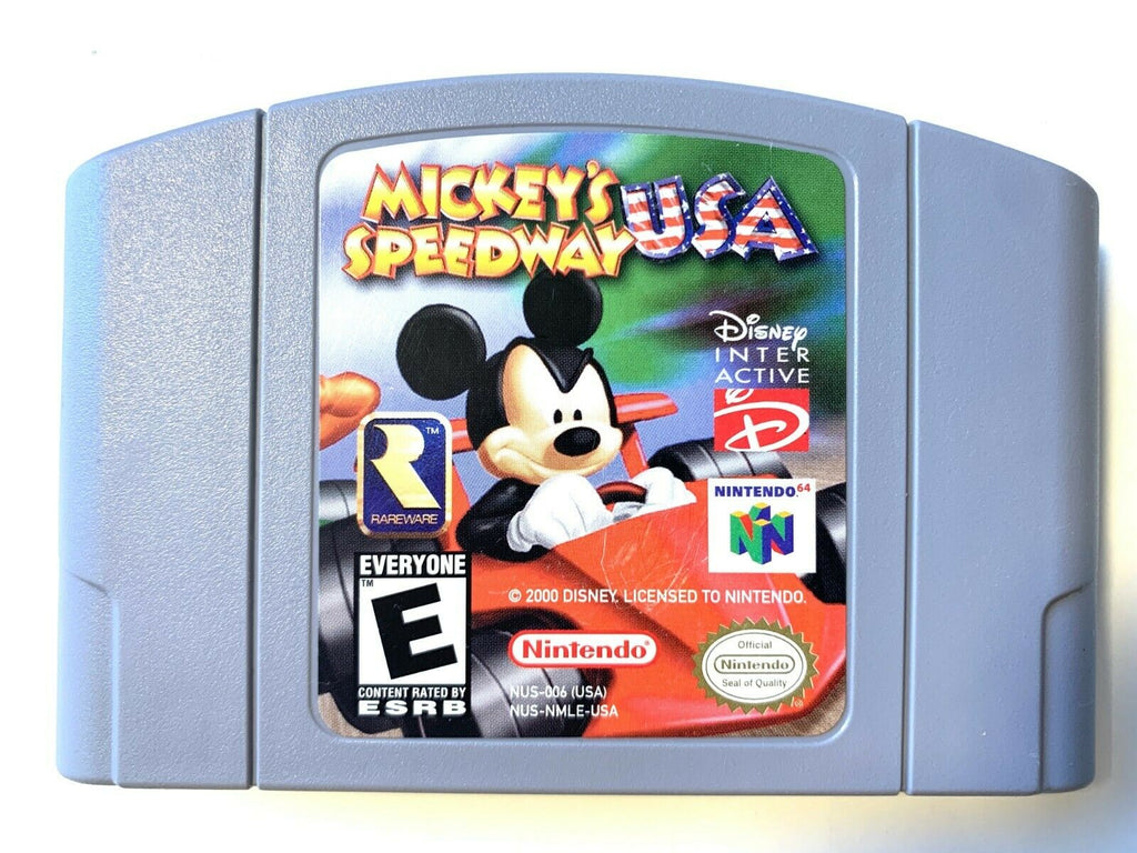 Mickey's Speedway USA NINTENDO 64 N64 Game Tested WORKING Authentic!