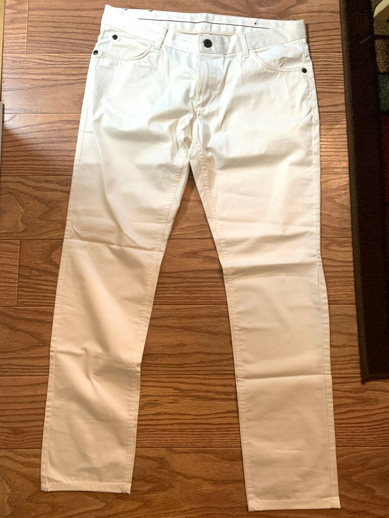 Zara Man Men's Cotton Pant Off White Cream Color Size US 36 Worn Once! Slim Fit