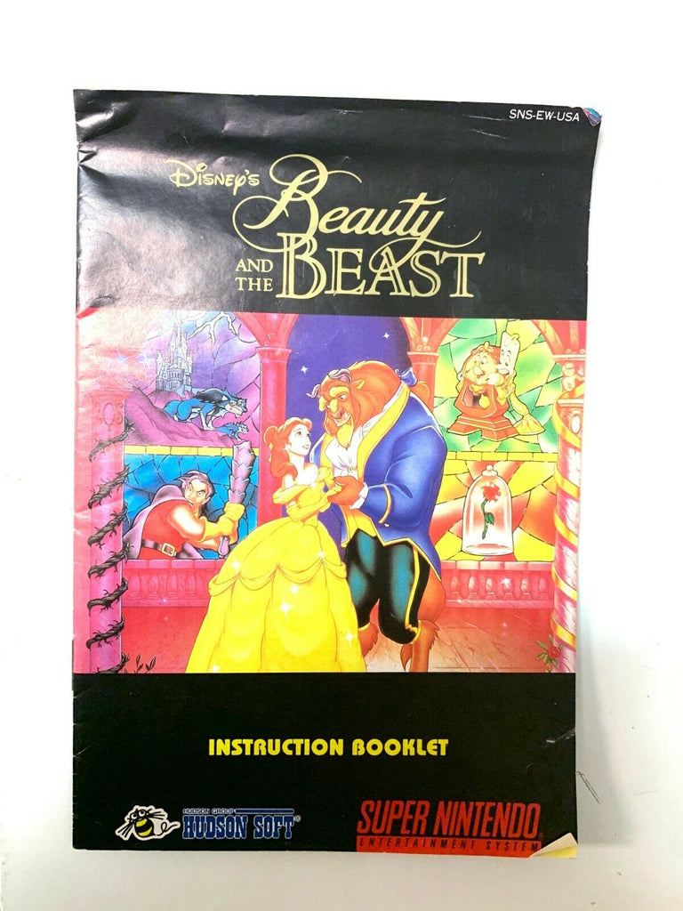 Beauty and the Beast Super Nintendo SNES Instruction Manual Booklet Book Only!