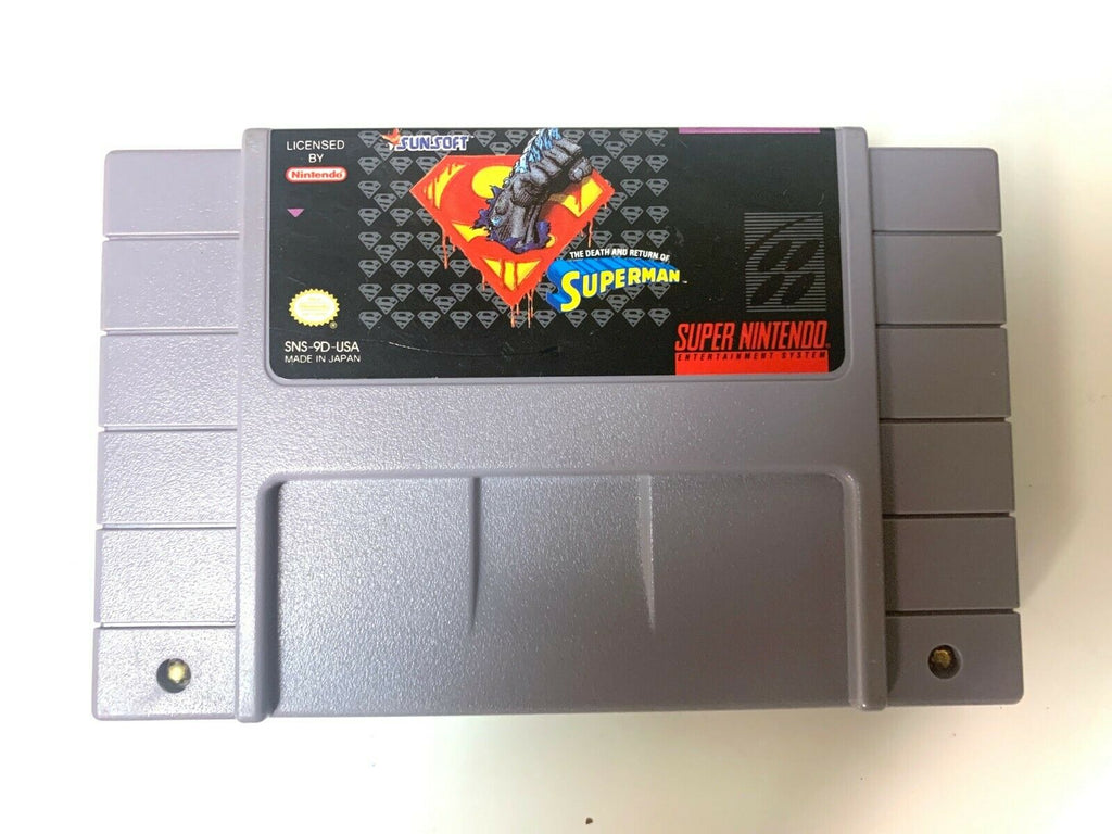 The Death and Return of Superman ORIGINAL SNES SUPER NINTENDO -AUTHENTIC -TESTED