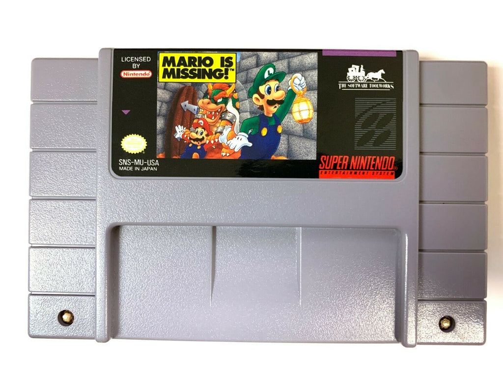 MARIO IS MISSING Super Nintendo SNES Game - Tested & Working + AUTHENTIC!