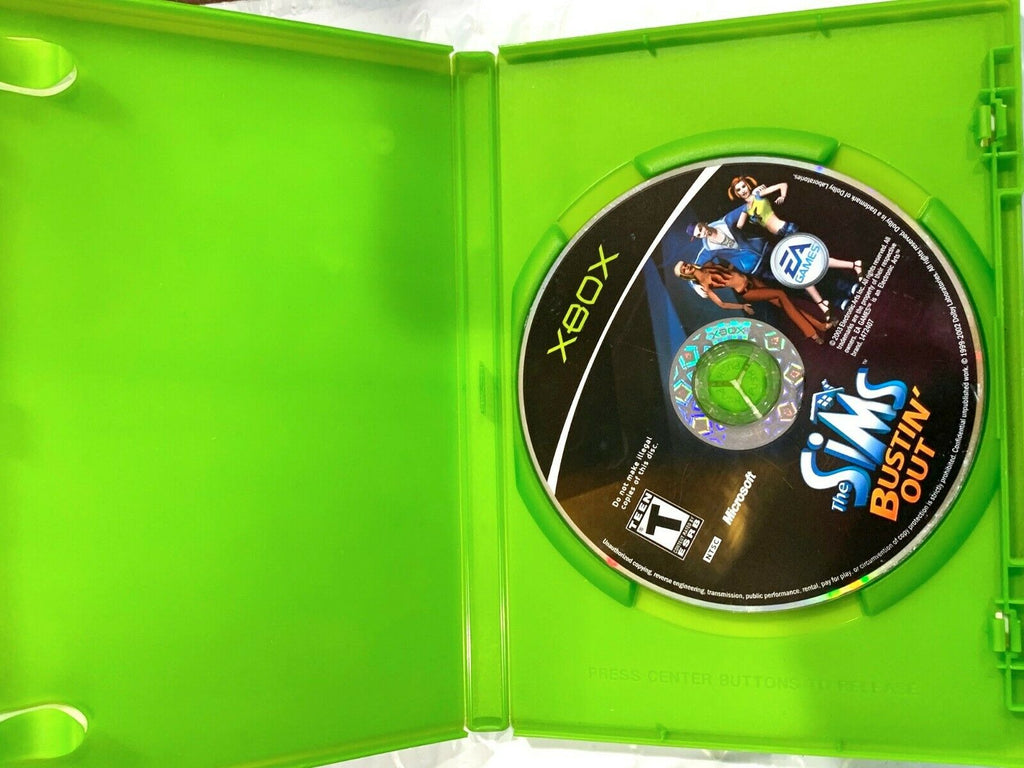 The Sims Bustin' Out ORIGINAL MICROSOFT XBOX GAME Tested + Working!