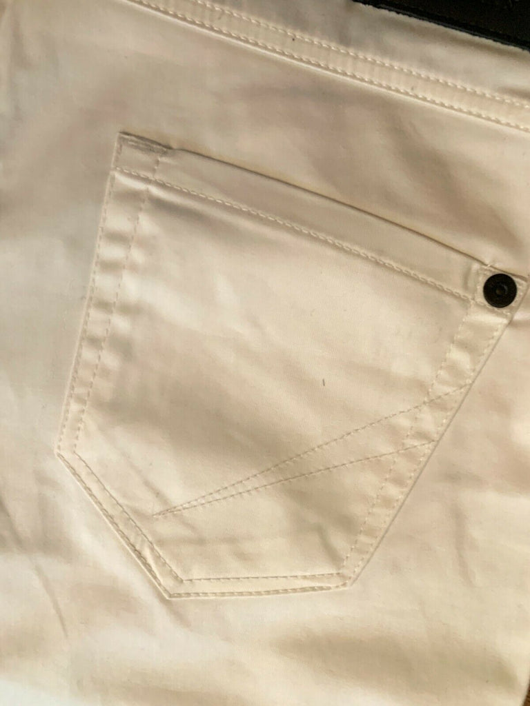 Zara Man Men's Cotton Pant Off White Cream Color Size US 36 Worn Once! Slim Fit