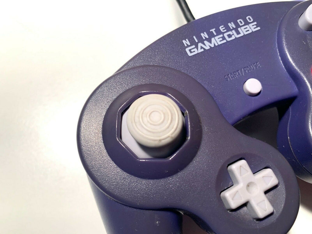 2X Nintendo GameCube Genuine OEM Controller Purple Indigo DOL-003 TESTED CLEAN