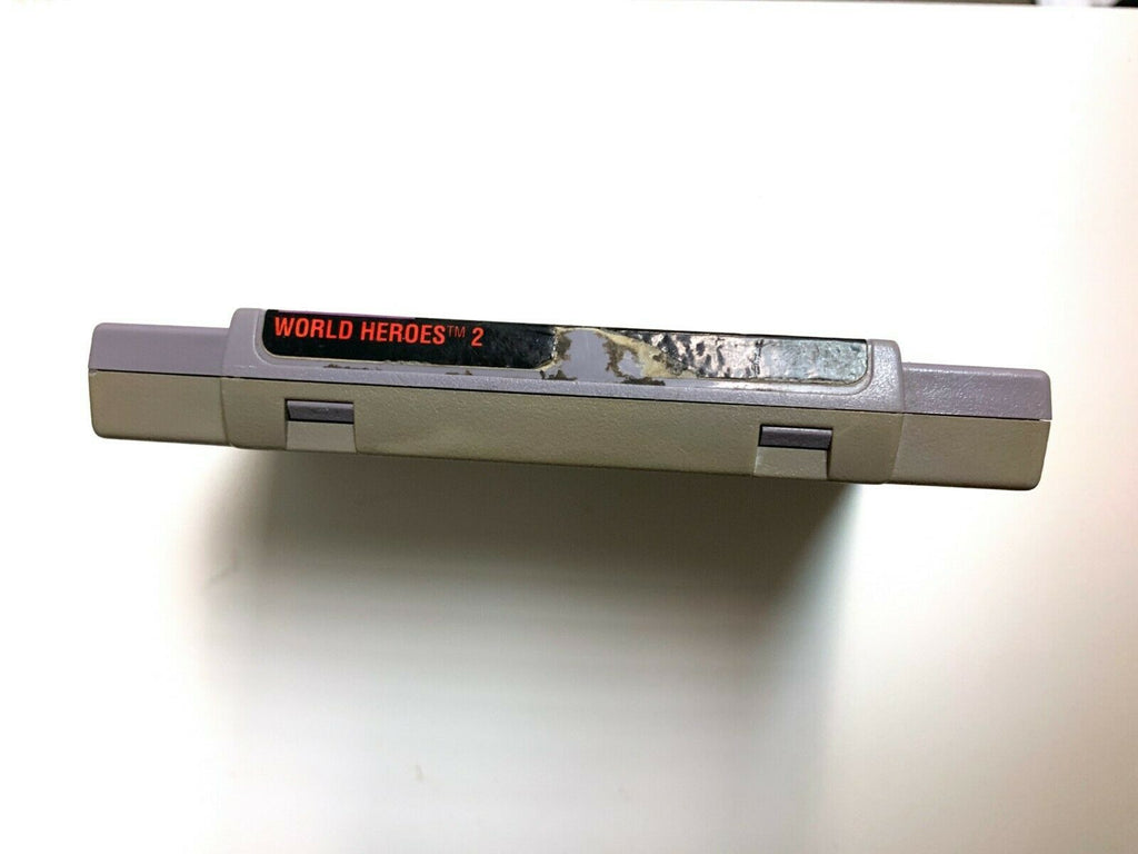 World Heroes 2 SUPER NINTENDO SNES GAME TESTED WORKING & Authentic!
