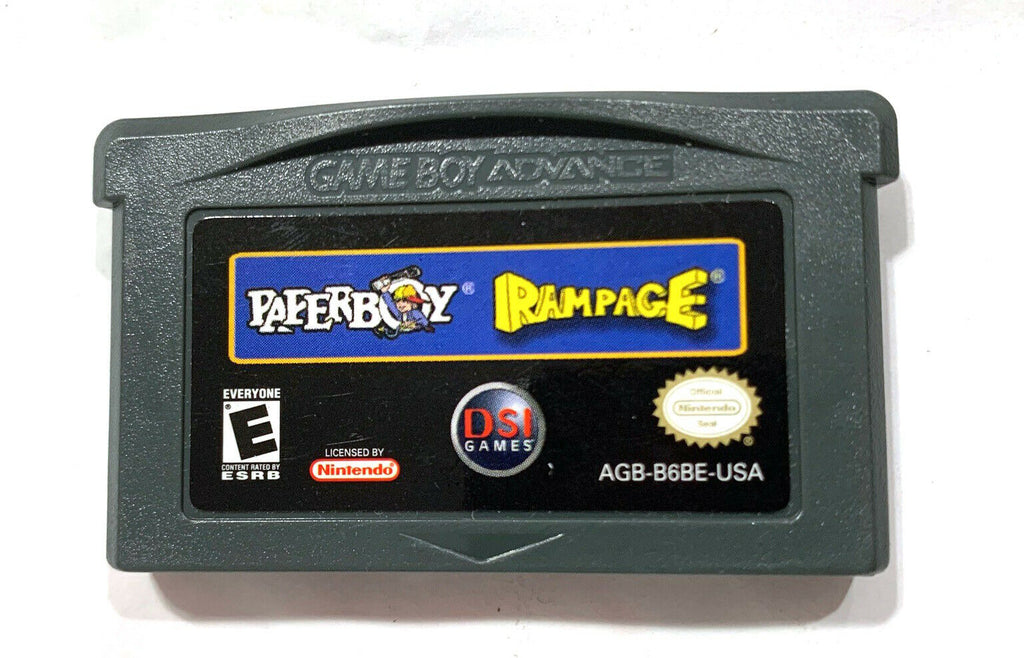 Paperboy/Rampage Nintendo Game Boy Advance GBA Tested + Working & Authentic!