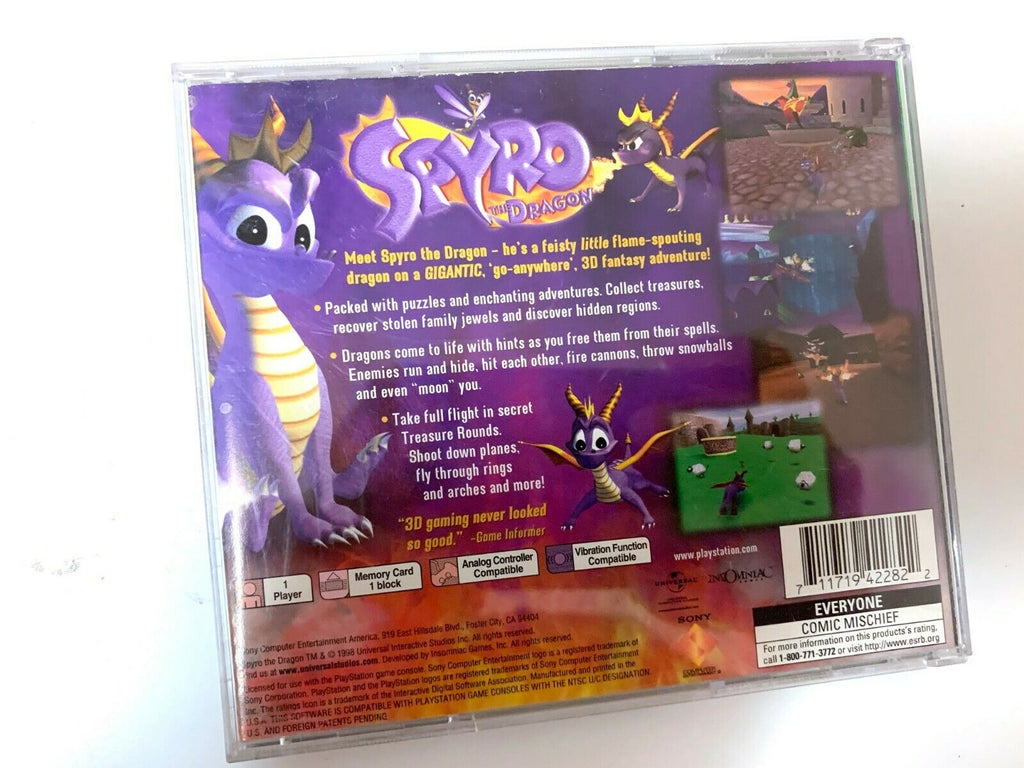 Sony Playstation 1 PS1 Spyro the Dragon Case ONLY *GREATEST HITS*