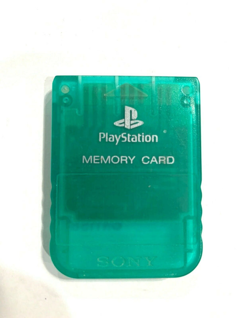 Clear Green Sony Playstation 1 PS1 Memory Card