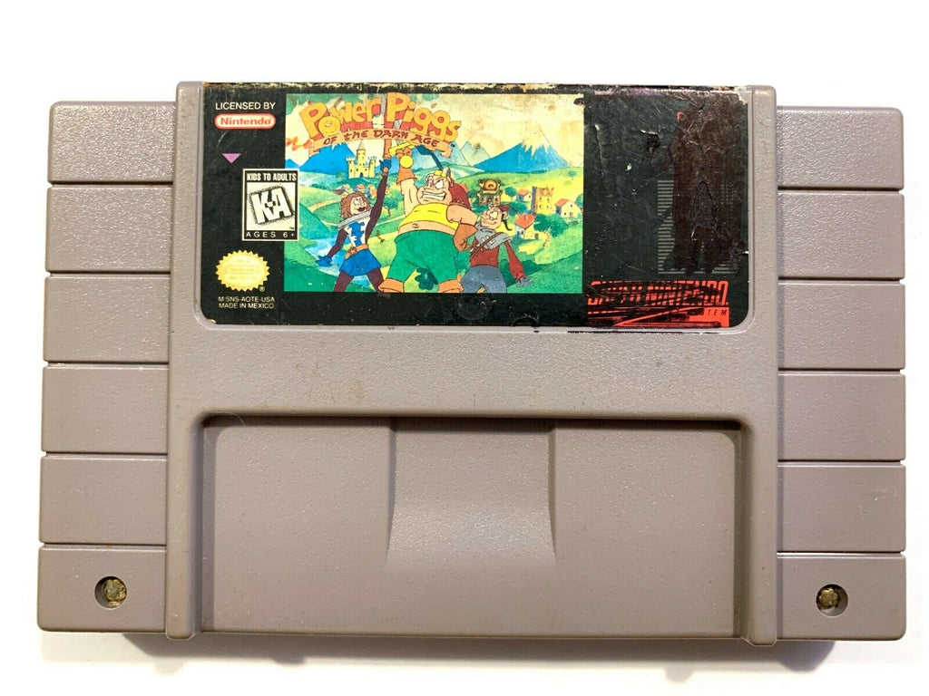 Power Piggs of the Dark Age SUPER NINTENDO SNES Game Tested + Working Authentic!