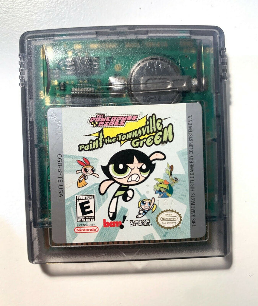 Powerpuff Girls Paint The Townsville Green NINTENDO GAMEBOY COLOR Tested Working