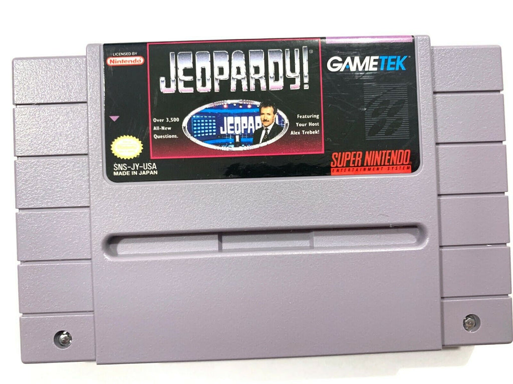 Jeopardy SUPER NINTENDO SNES GAME Tested + WORKING & AUTHENTIC!