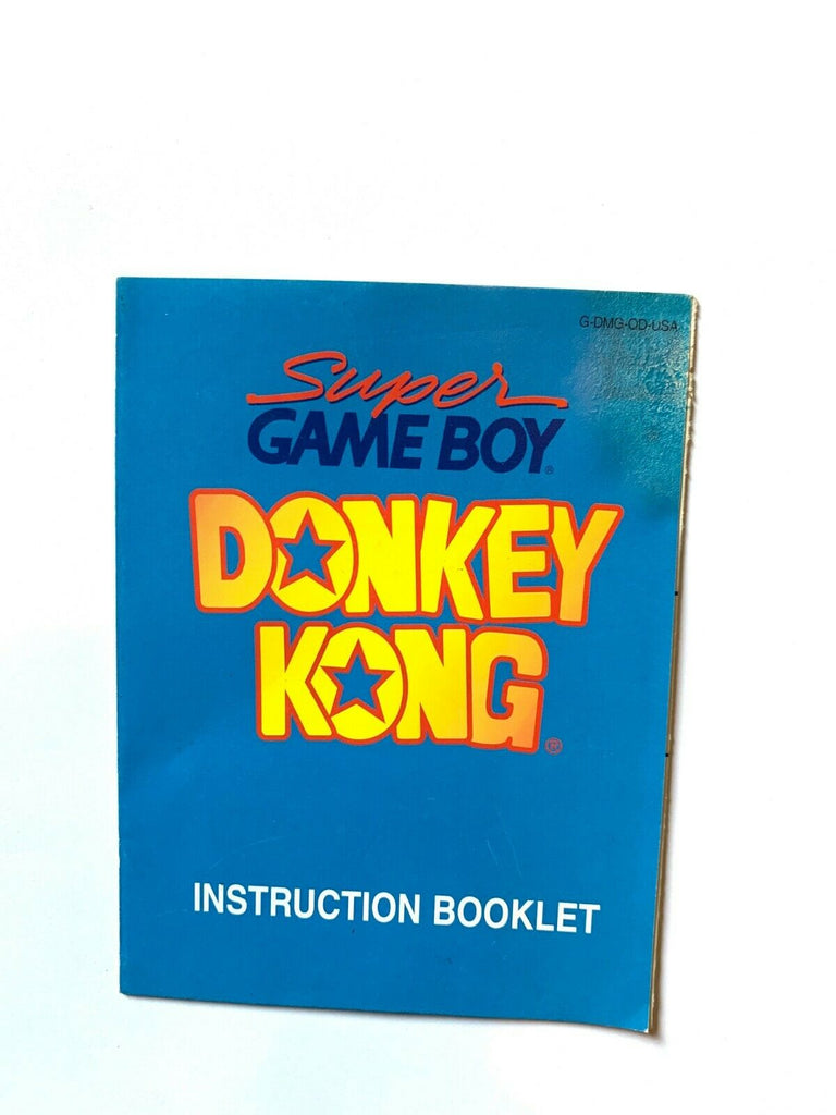 Donkey Kong Super Game Boy Original Nintendo Gameboy Instruction Manual Only