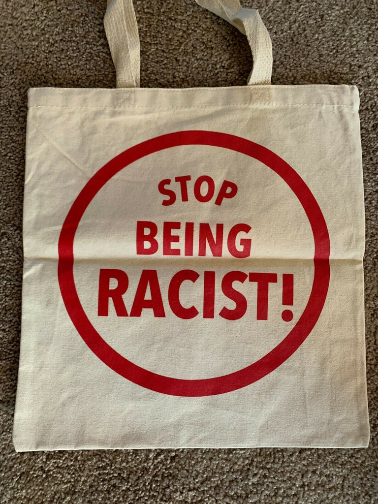 Gallery Department "Stop Being Racist" Canvas Tote Bag Art That Kills Dept Migos