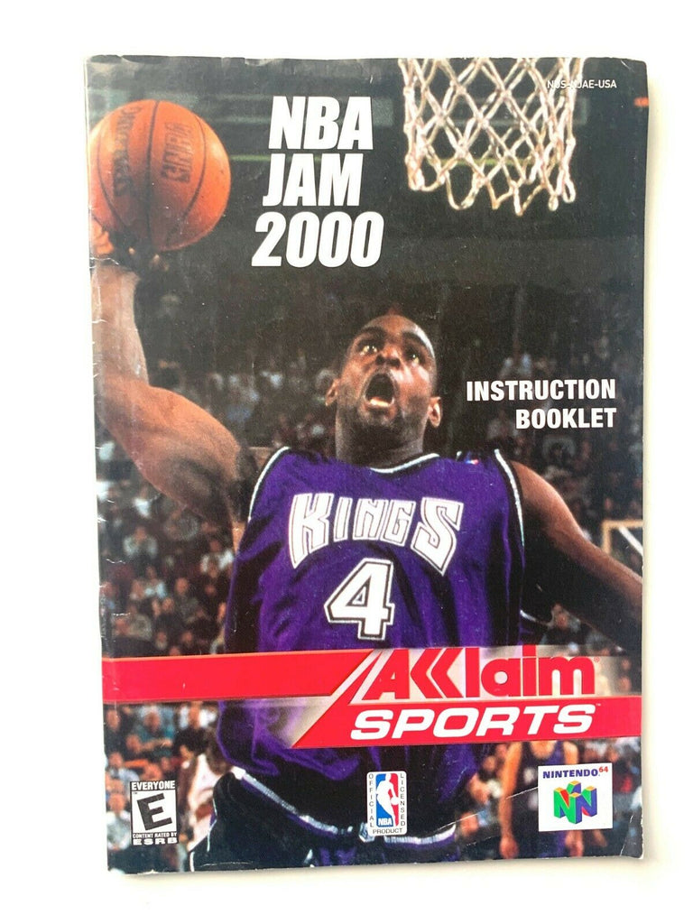 NBA Jam 2000 Basketball N64 Nintendo 64 Instruction Manual Booklet Book RARE!