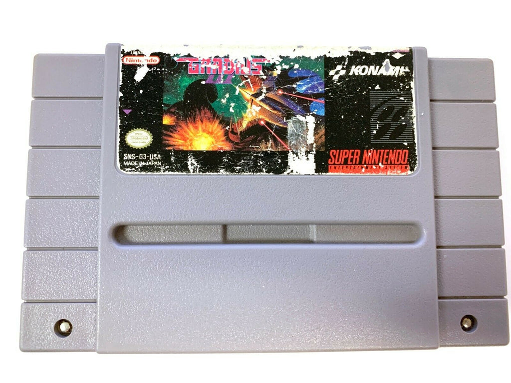 Gradius III 3 Super Nintendo SNES Game - Cleaned - Tested & Authentic!