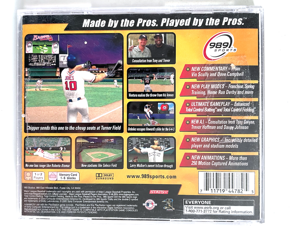 MLB 2001 Sony PlayStation 1 PS1 Baseball COMPLETE CIB TESTED ++ WORKING!