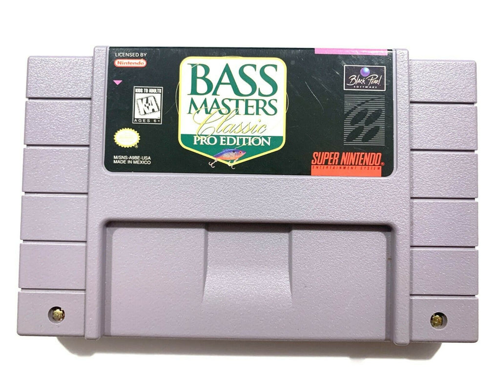 Bass Masters Classic Pro SNES Super Nintendo Game Tested - Working - Authentic!