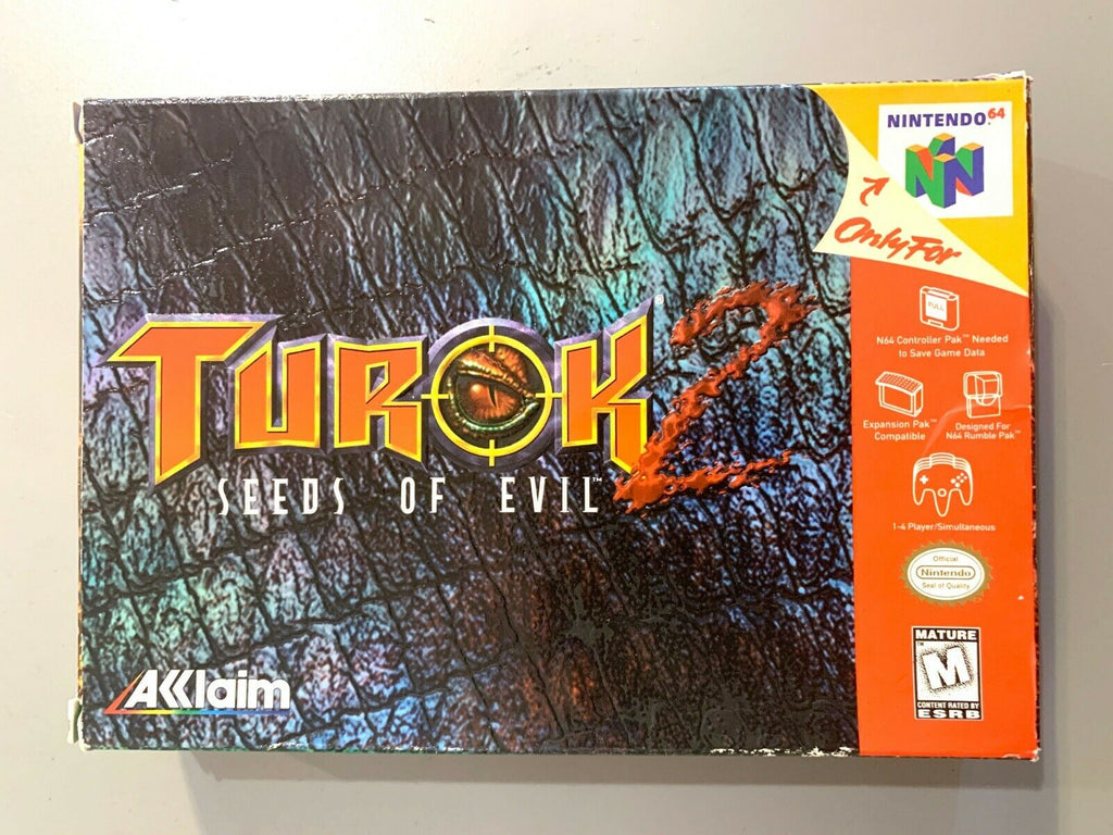 Complete CIB Nintendo 64 N64 Turok 2 Seeds of Evil 100% CIB Boxed GOOD!