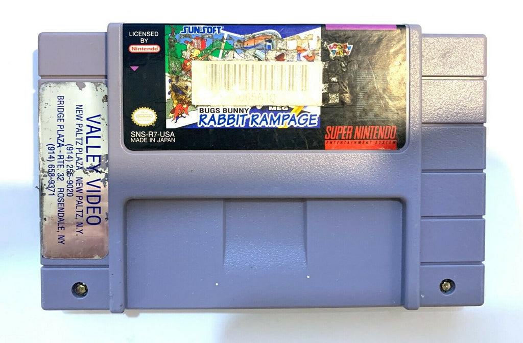 Bugs Bunny Rabbit Rampage - SNES Super Nintendo Game - Tested - Working