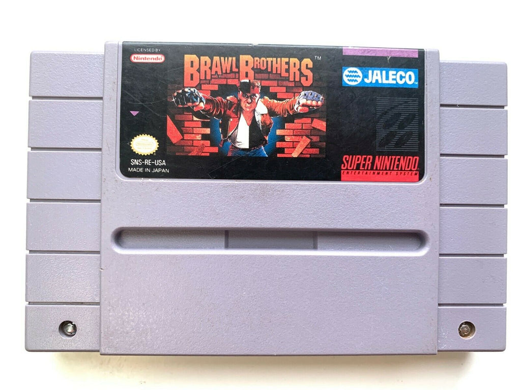 Brawl Brothers SUPER NINTENDO SNES GAME Tested + Working & Authentic! RARE!