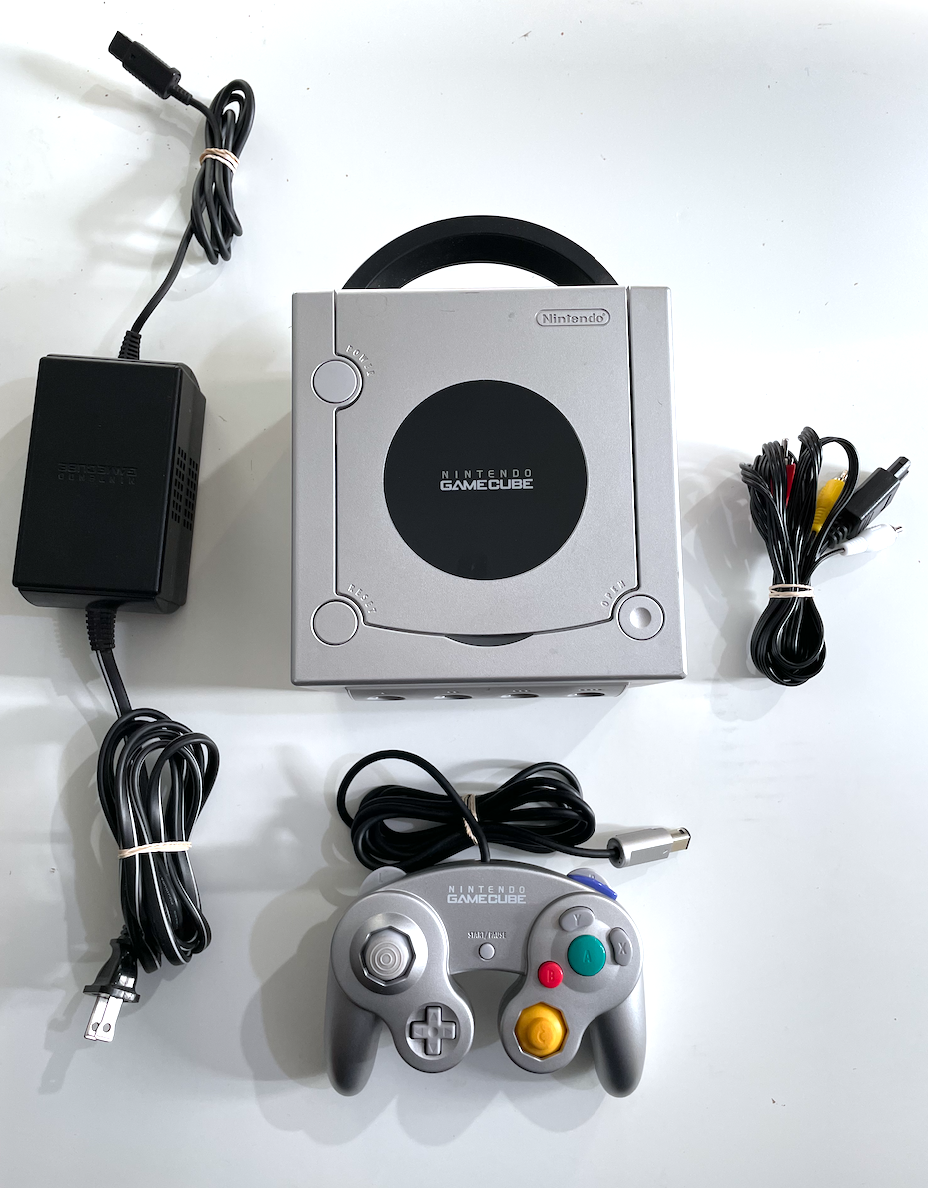 Platinum Silver Nintendo GameCube System Console Tested + Working