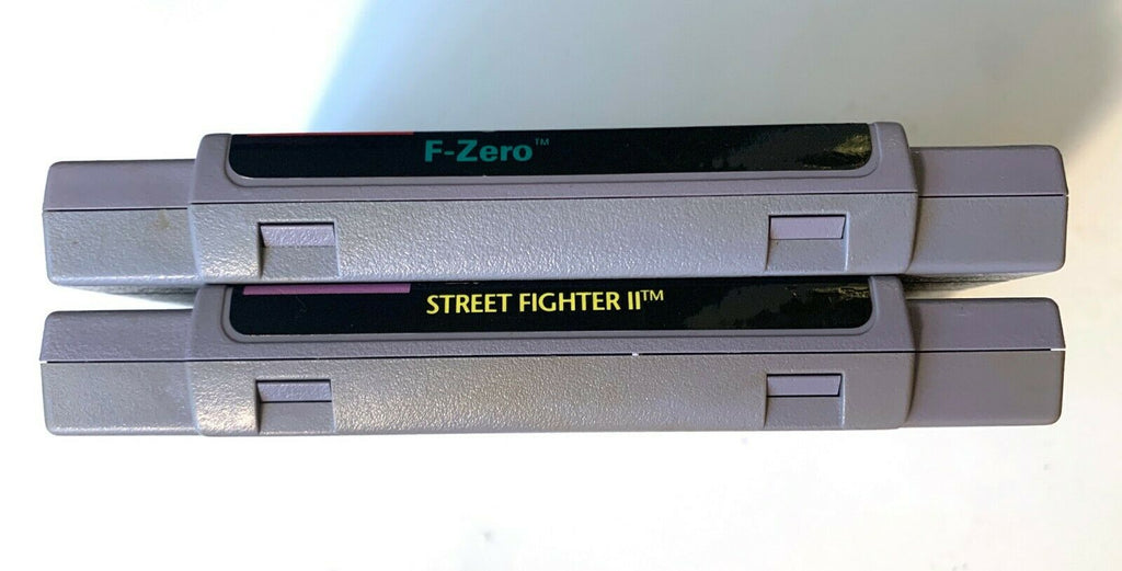 Street Fighter II 2 & F-ZERO Super Nintendo SNES Game Lot AUTHENTIC & WORKING!
