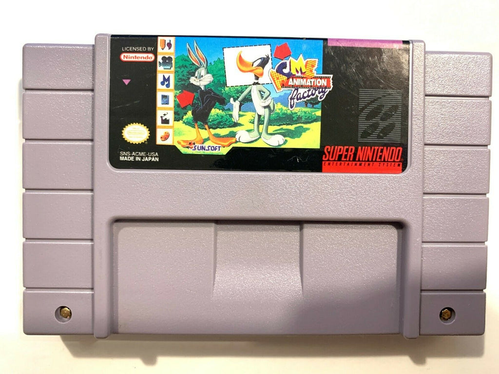 ACME Animation Factory Super Nintendo SNES Game Tested + Working & Authentic!