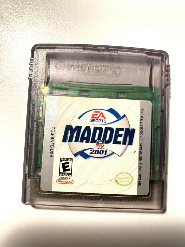 Madden 2001 NFL NINTENDO GAMEBOY COLOR Tested + Working & Authentic!