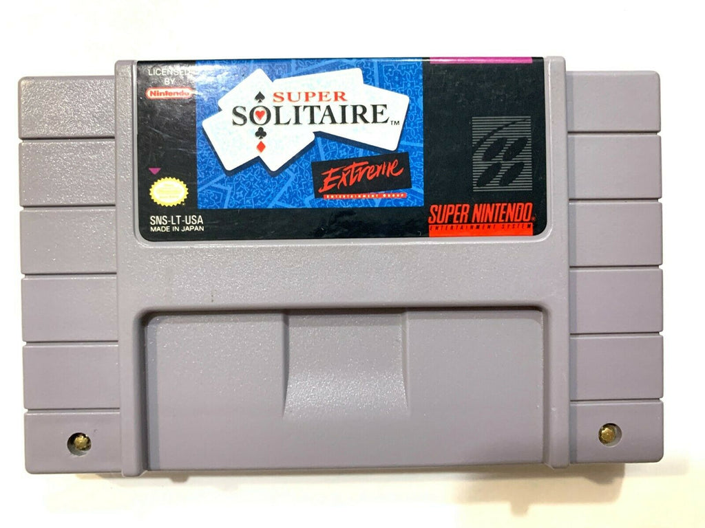 Super Solitaire - SNES Super Nintendo Game - Tested - Working - VERY GOOD!