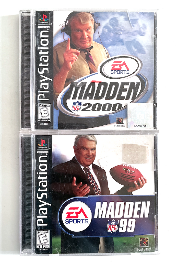 LOT OF 2 PlayStation PS1 Games EA Sports Madden 99 And Madden 2000 Complete CIB
