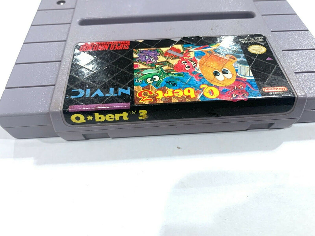 Q Bert 3 SUPER NINTENDO SNES Game Tested + Working & Authentic!