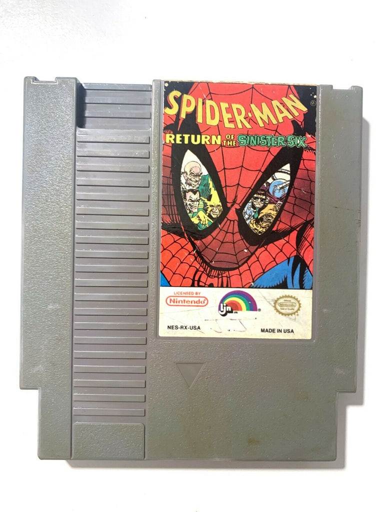 Spider-Man: Return of the Sinister Six ORIGINAL NINTENDO NES GAME Tested WORKING