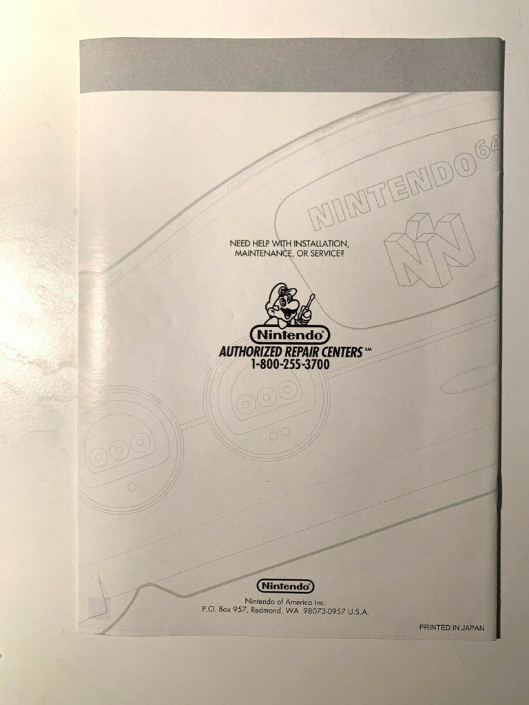 RARE Nintendo 64 N64 Console Instruction Manual N Gear Poster & Postcard Insert