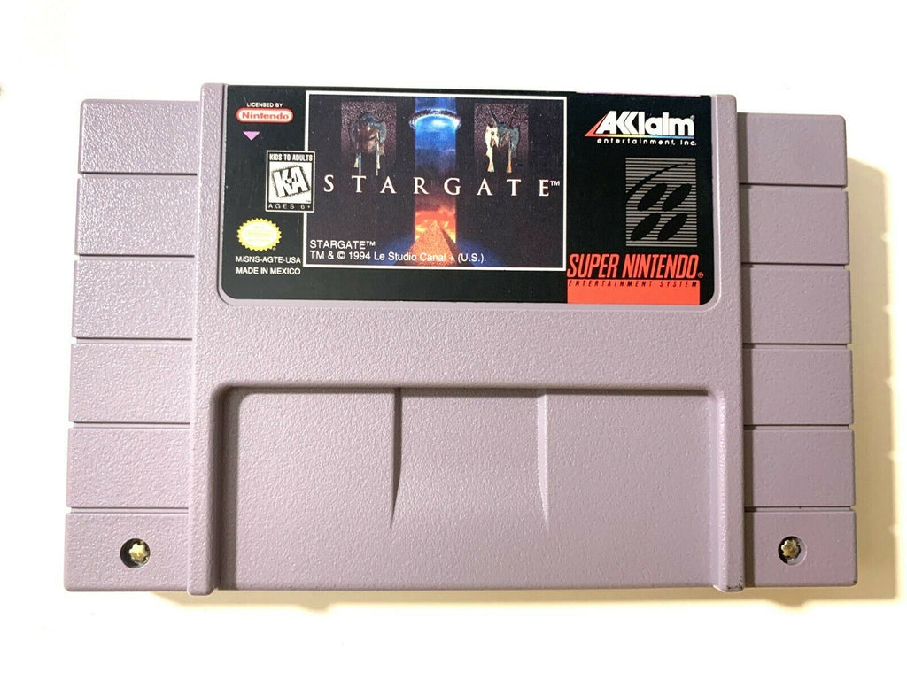 Stargate Star Gate SUPER NINTENDO SNES GAME Tested + Working & Authentic!