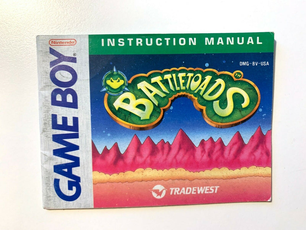 Battletoads ORIGINAL NINTENDO GAMEBOY GAME w/ Instruction Manual! Authentic!