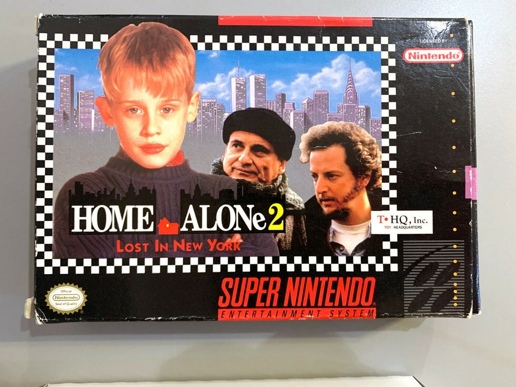 Home Alone 2 Lost in New York Super Nintendo SNES w/ Box & Tray! NO GAME!
