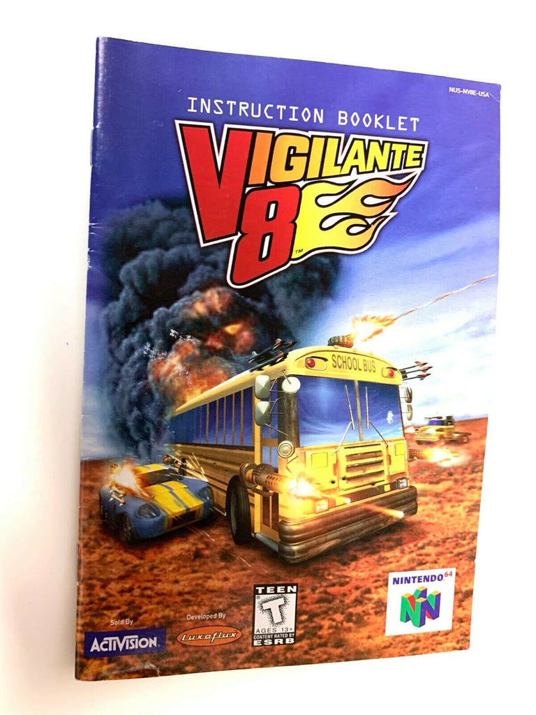 Vigilante 8 N64 Nintendo 64 Instruction Manual Only Original Booklet Book