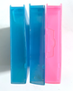 Lot of 3 OEM Original Nintendo NES Clear Pink Blue Plastic Clamshell Hard Cases