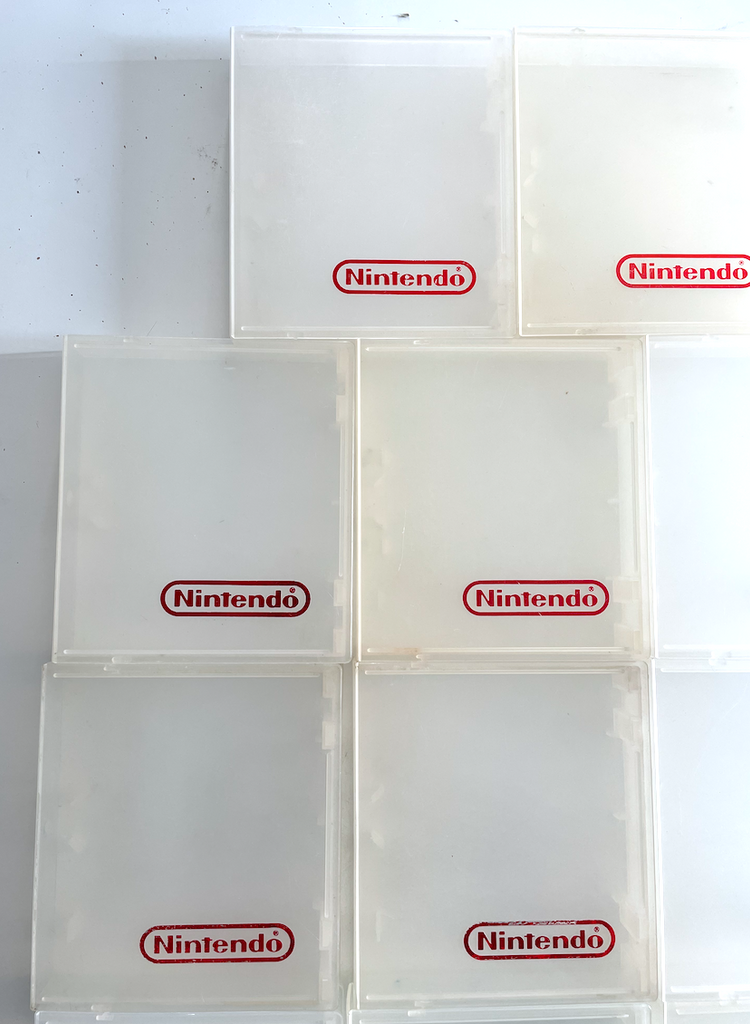 Lot of 11 OEM Original Nintendo NES Clear Promo Plastic Clamshell Hard Cases