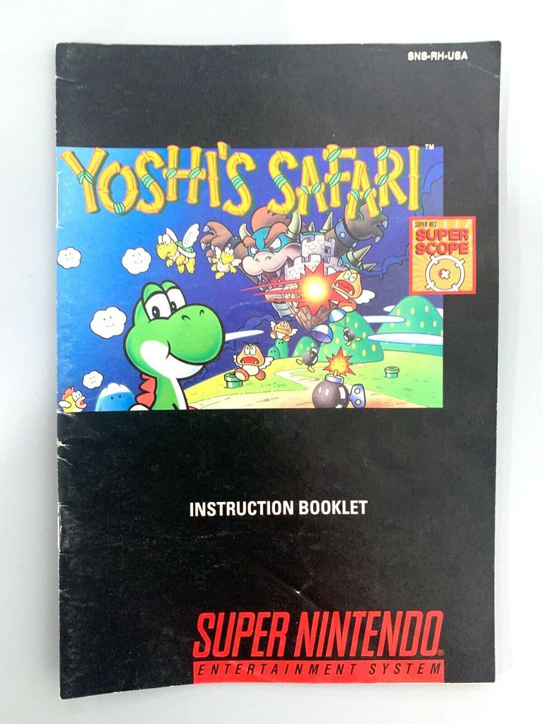 Yoshi's Safari SUPER NINTENDO SNES INSTRUCTION MANUAL BOOKLET BOOK ONLY!