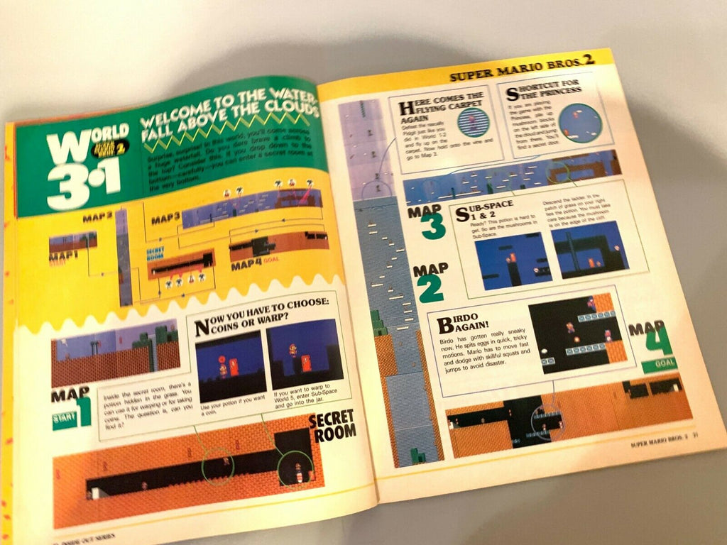Super Mario Bros. 2 Inside Out Part 1 Nintendo Power Magazine RARE!