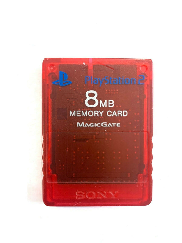 Genuine OEM Red Sony PlayStation 2 PS2 Magic Gate Memory Card 8MB