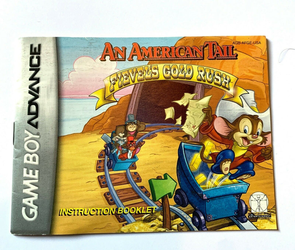 An American Tail Fievels Gold Rush GAMEBOY ADVANCE GBA Instruction Manual Book