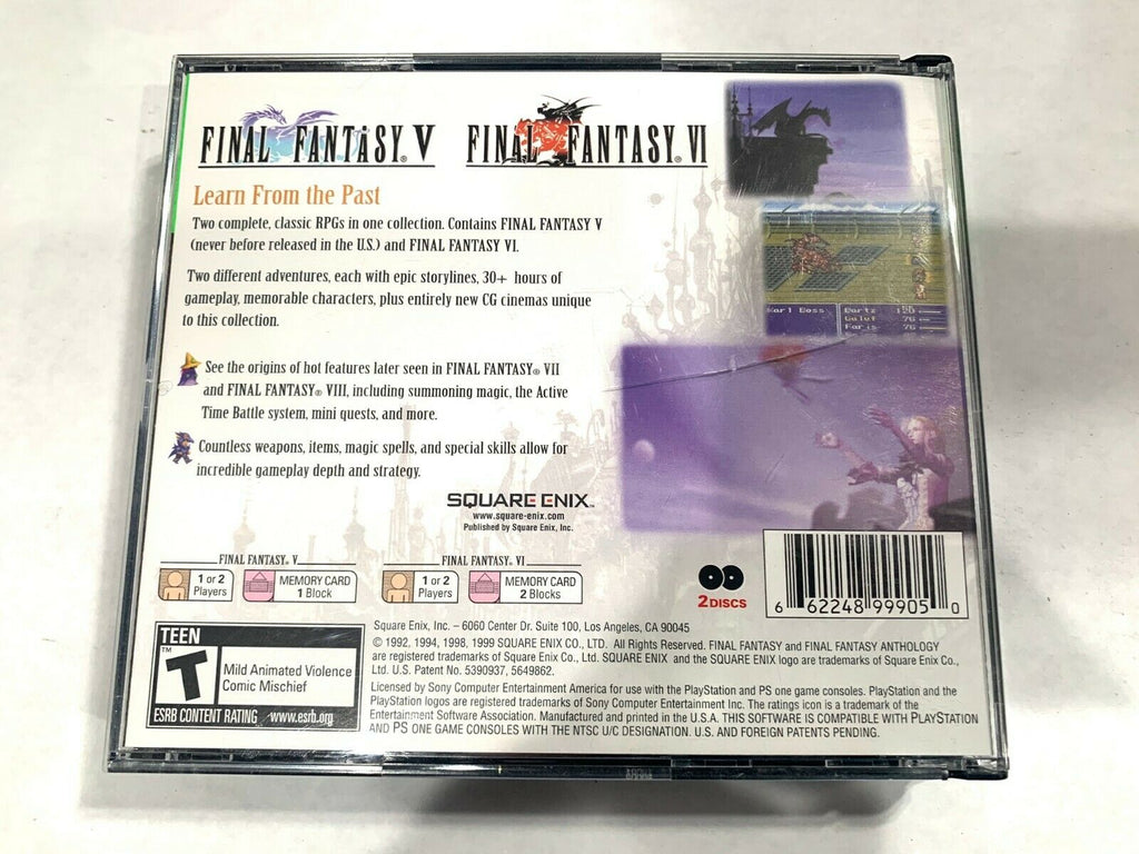 Final Fantasy Anthology Complete Authentic Playstation PS1 Game Working