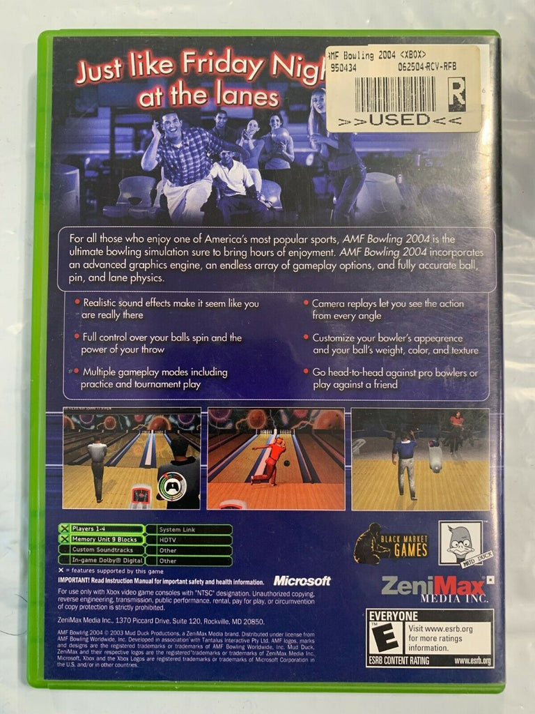 AMF Bowling 2004 - Original Xbox Game - Complete & Tested